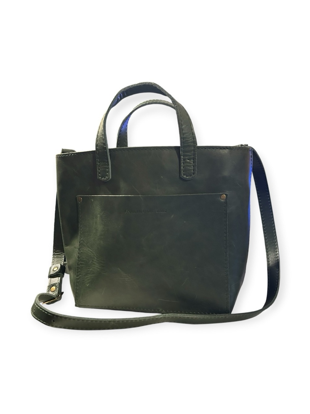 Portland Leather Goods Crossbody Cucumber Green Leather Minimalist Tote